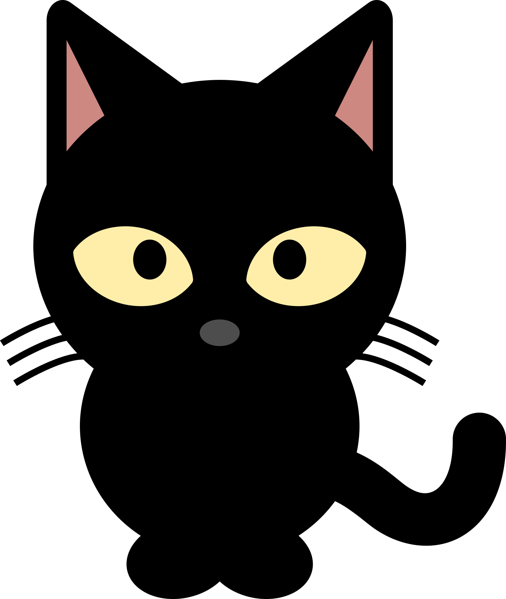 Tiere Katze schwarz